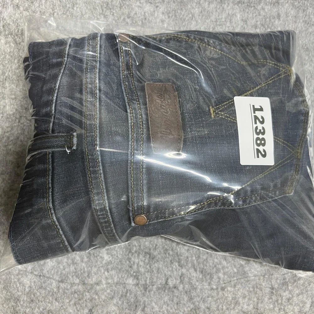Wrangler Retro Jeans Mens 40x32 Blue Slim Bootcut Stretch Denim Western Cowboy